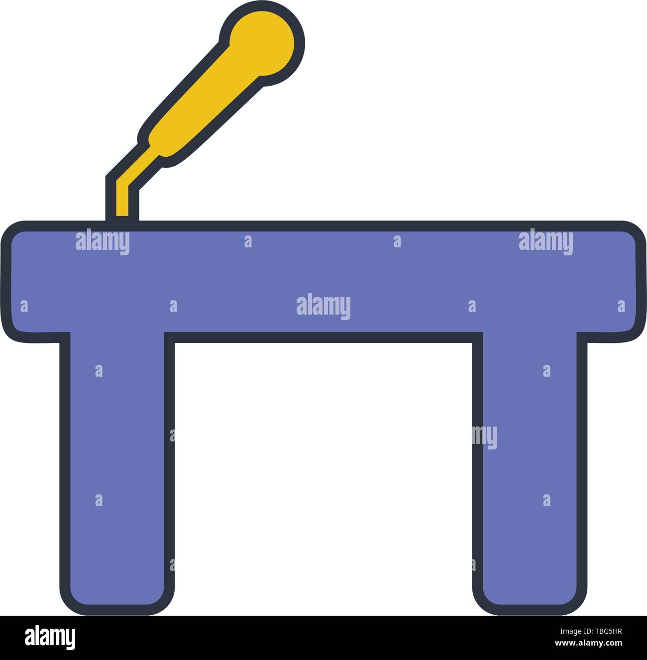 Microphone with table icon Stock Vector Image & Art - Alamy