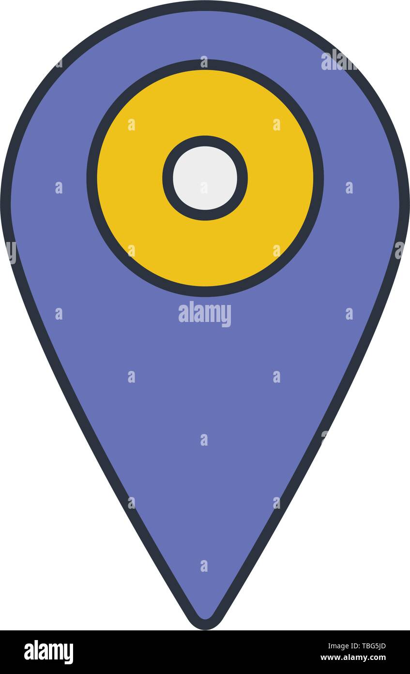 Location vector icon - Place symbol - GPS pictogram Stock Vector