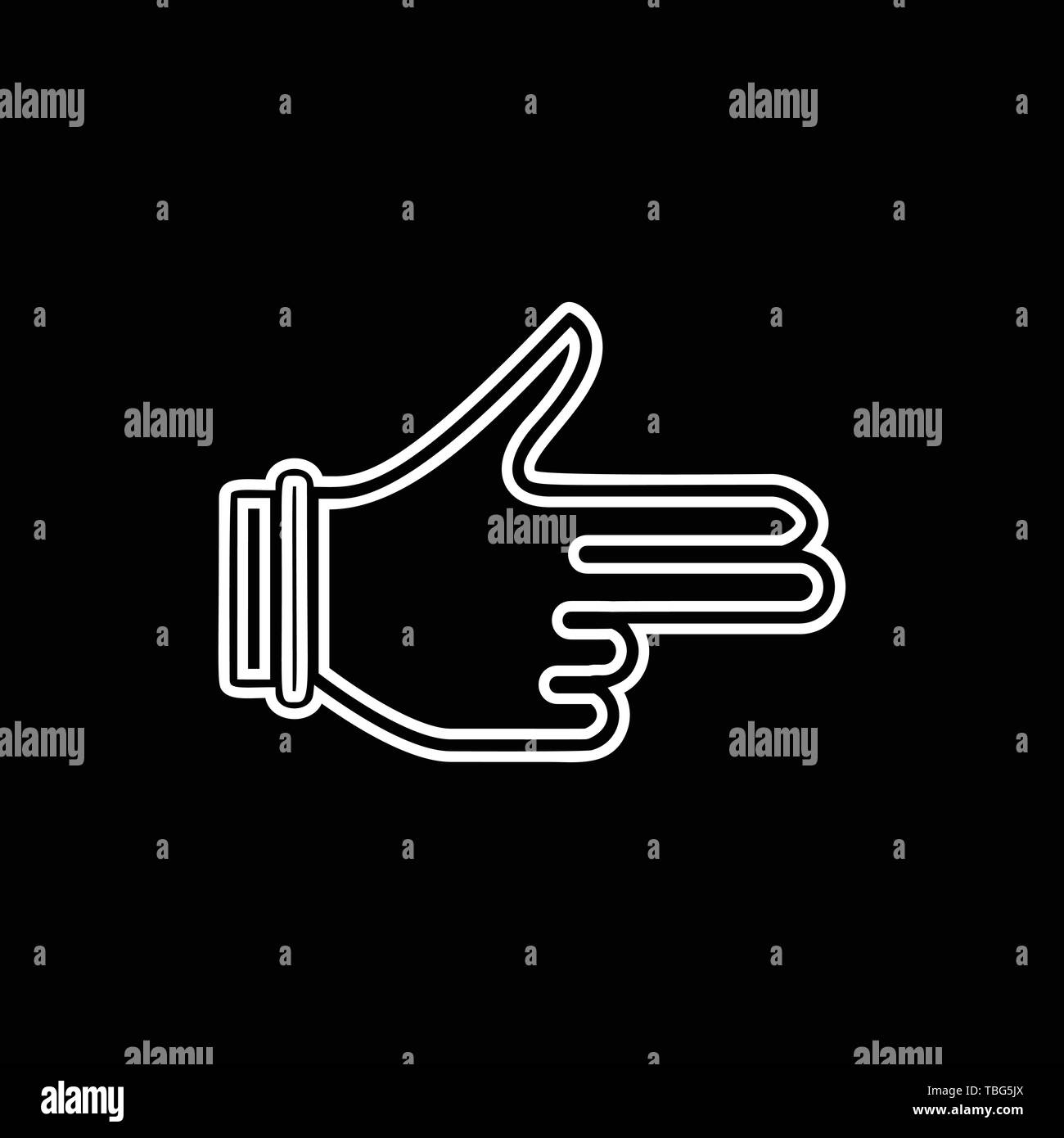 Hand vector icon - vector Stock Vector Image & Art - Alamy
