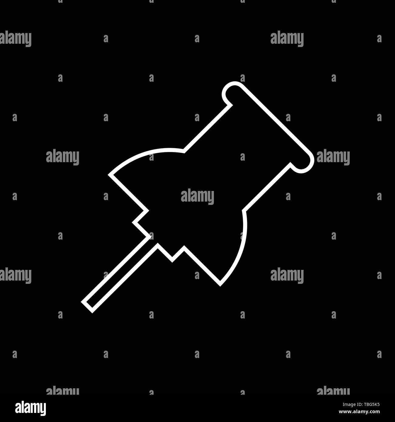 Pin icon vector - sign Stock Vector Image & Art - Alamy
