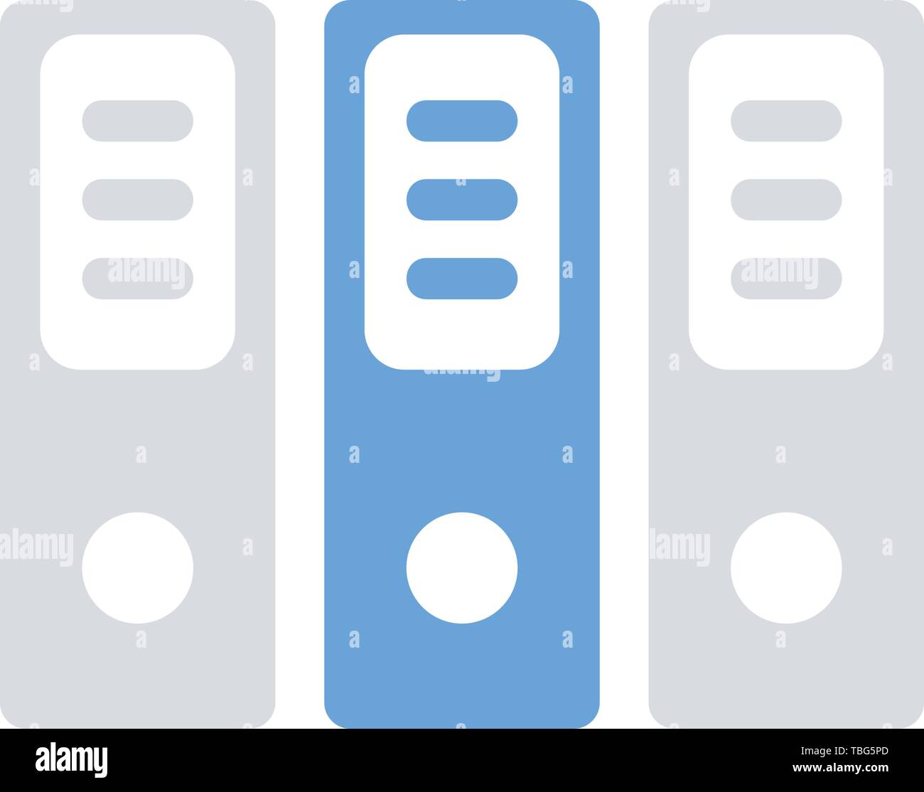 Office folders with papers and documents - vector Stock Vector Image ...