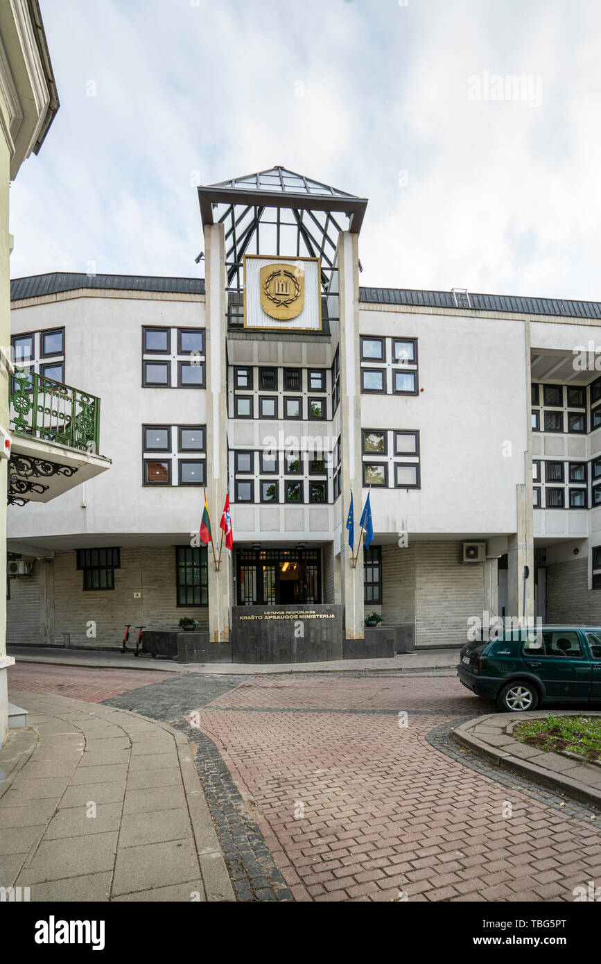 Vilnius, Lithuania. May 2019.   The view of  the  shore protection ministry palace Stock Photo