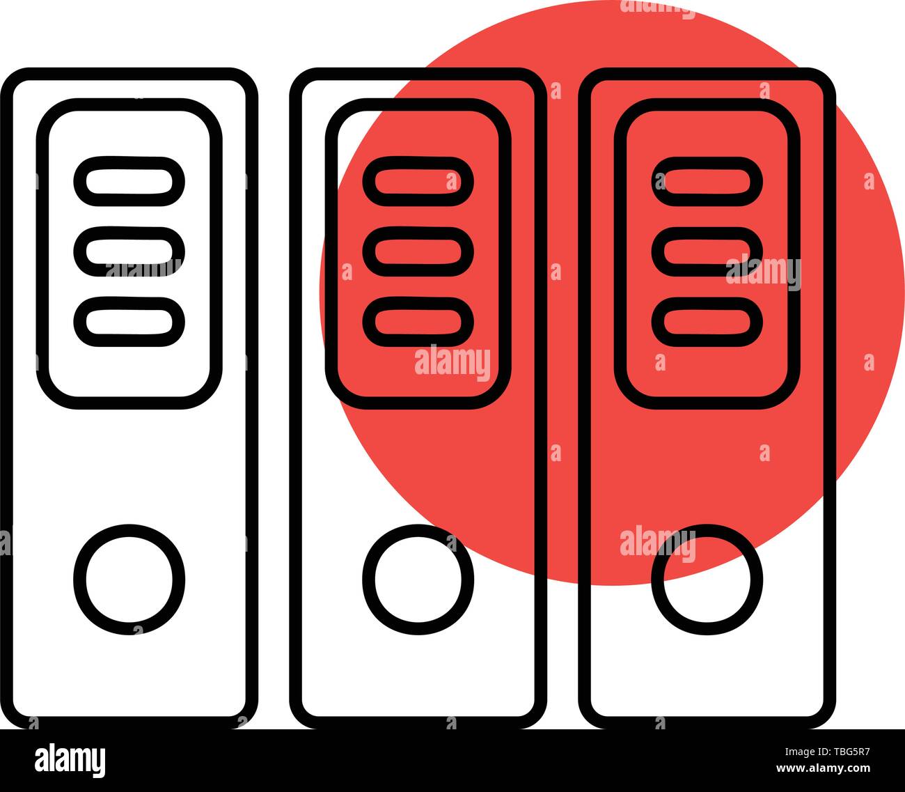 Office folders with papers and documents - vector Stock Vector Image ...