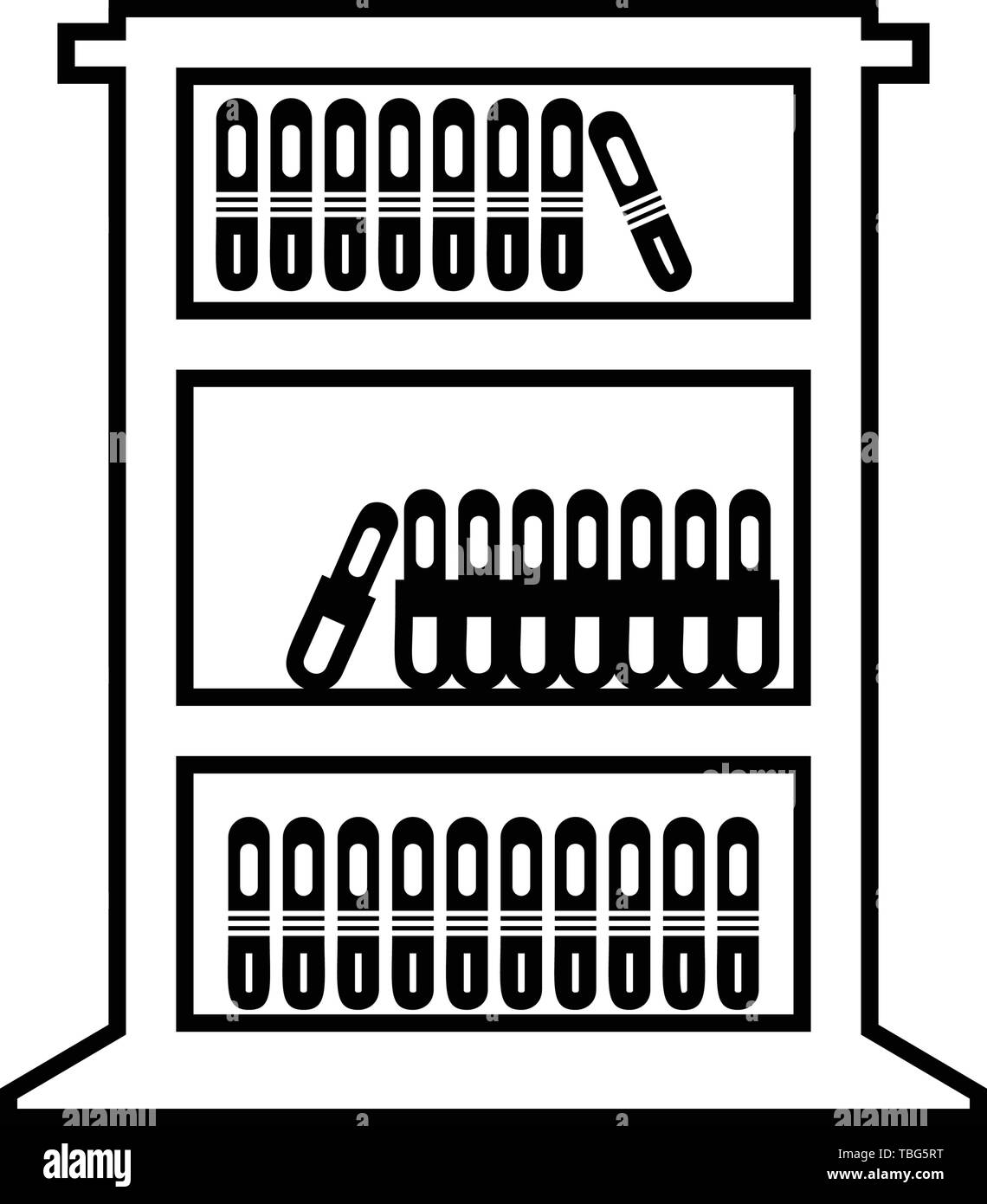 Office bookshelf Icon vector Bookshelf sign Stock Vector Image & Art