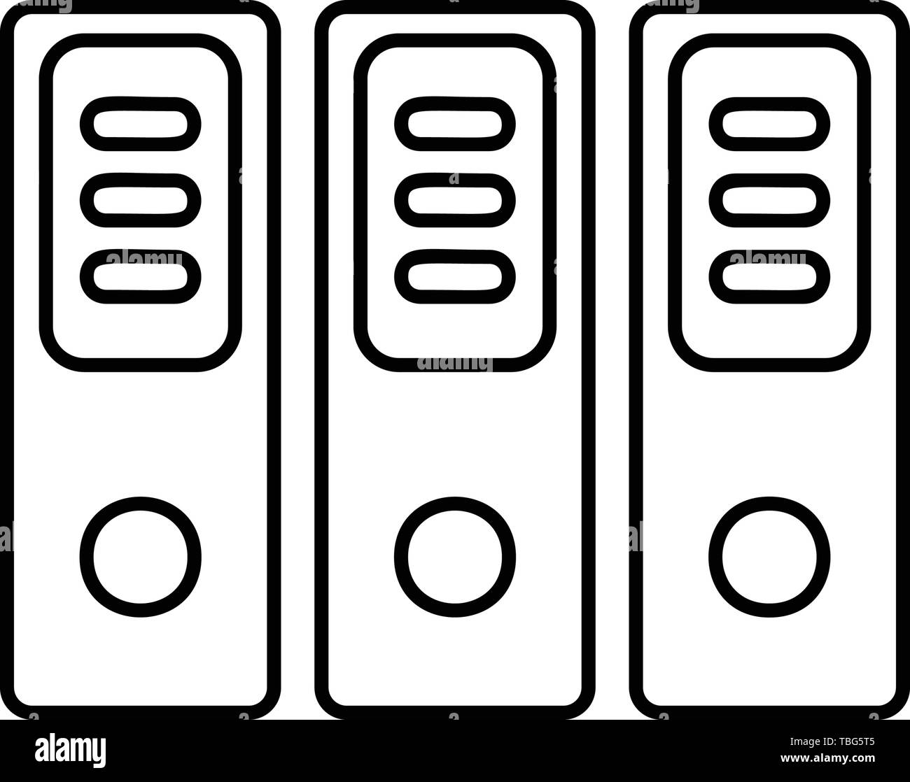 Office folders with papers and documents - vector Stock Vector Image ...