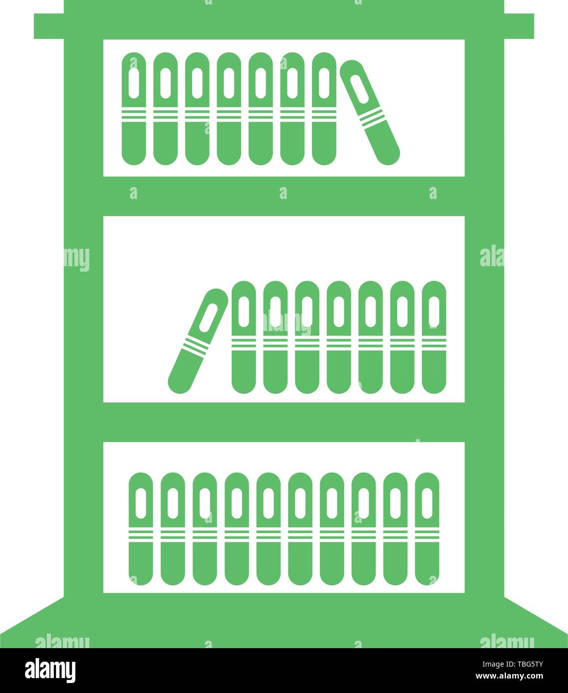 Bookshelf symbol Stock Vector Images - Alamy
