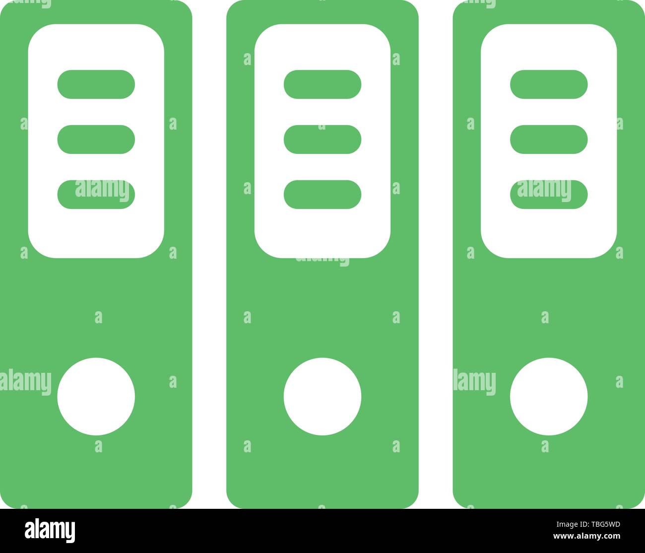 Office folders with papers and documents - vector Stock Vector