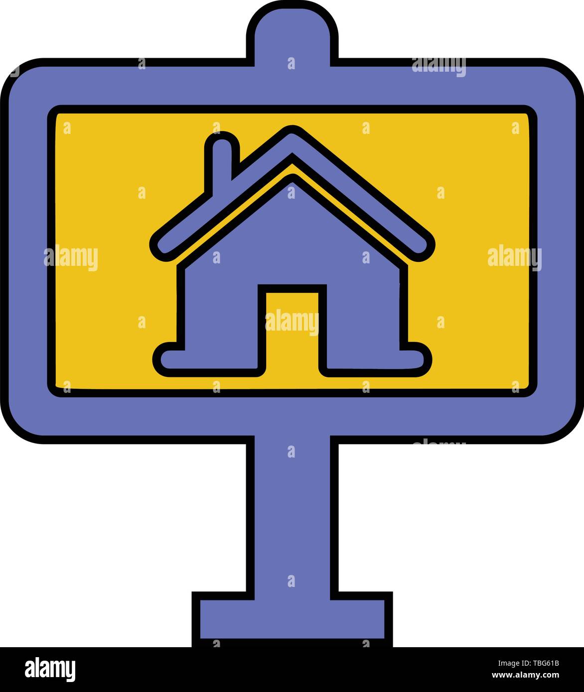 Real estate billboard icon Stock Vector