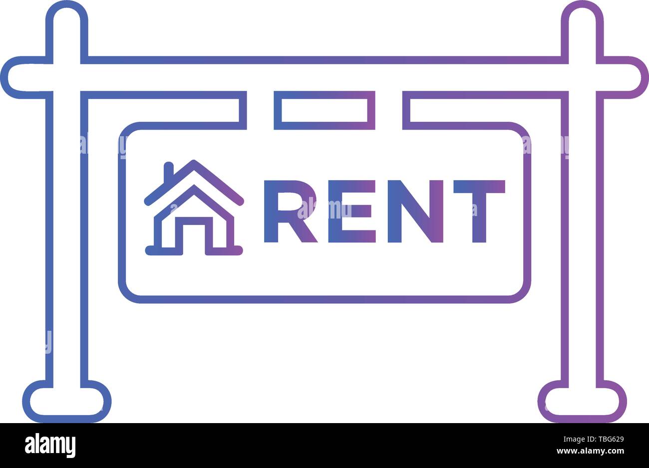 Rent sign icon hi-res stock photography and images - Alamy