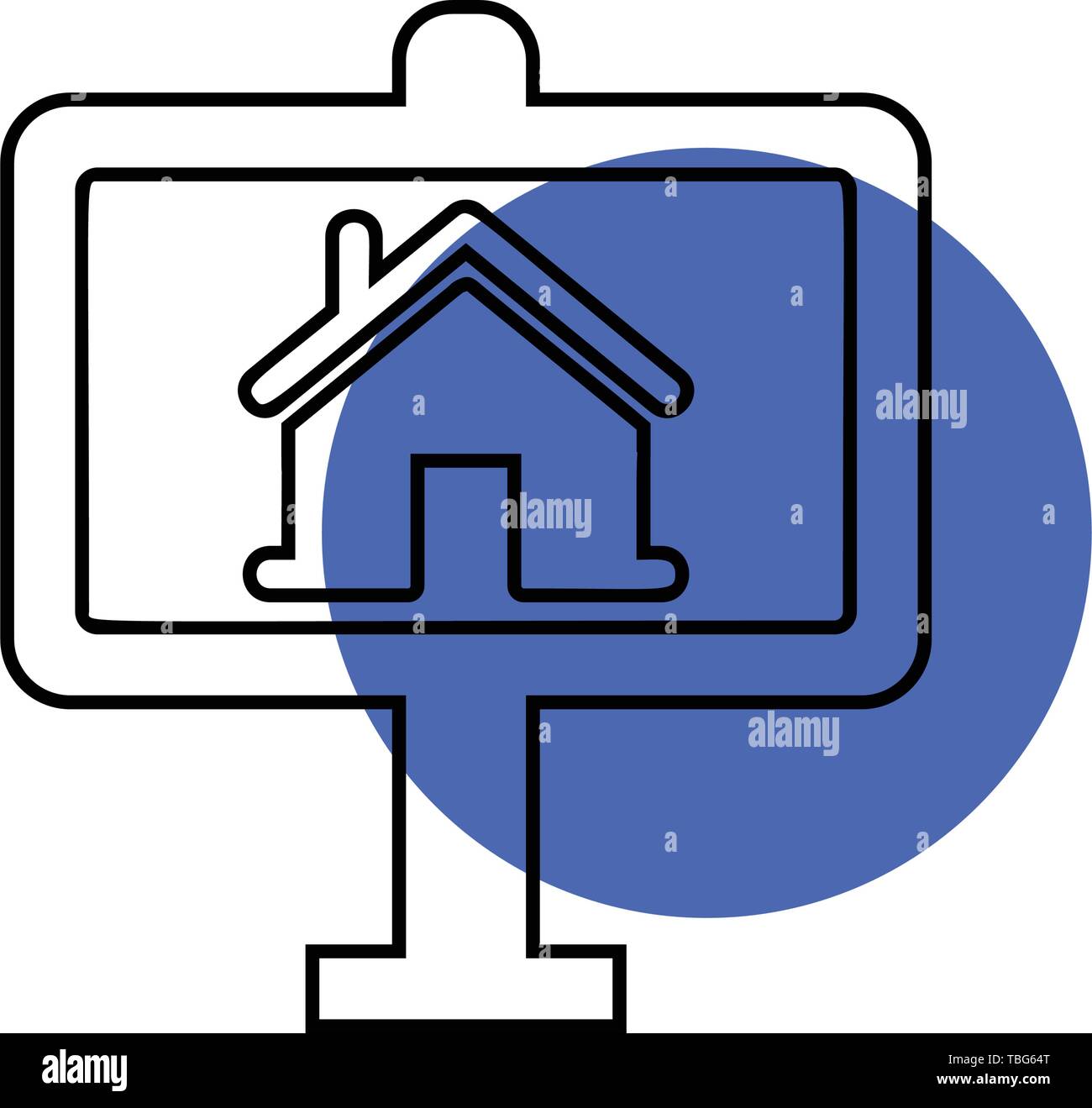 Real estate billboard icon Stock Vector