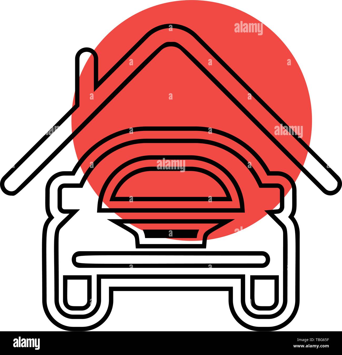 Car garage icon - vector Stock Vector