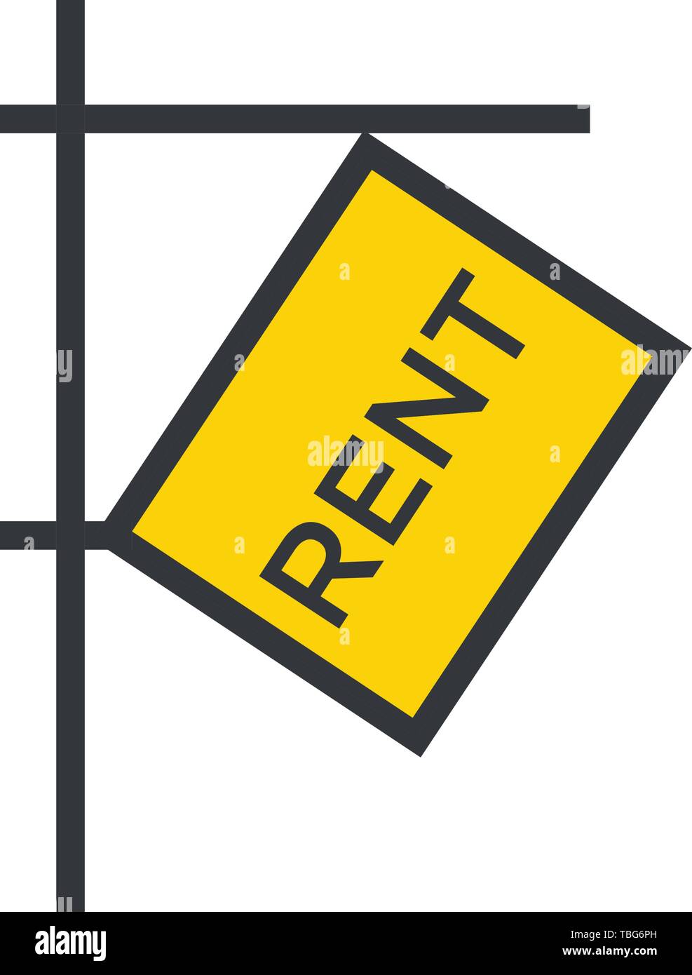 Rent sign linear fill icon vector Stock Vector Image & Art - Alamy