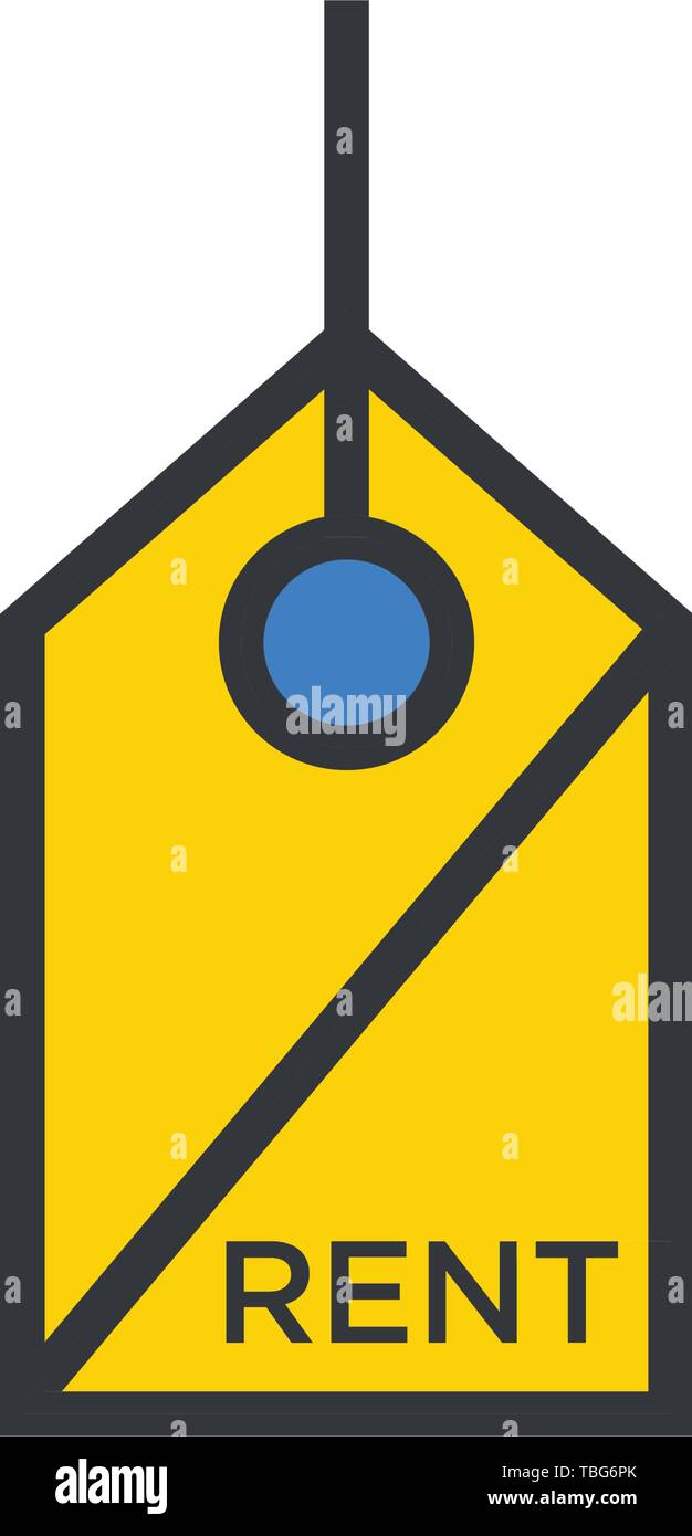 Rent sign linear fill icon vector Stock Vector Image & Art - Alamy