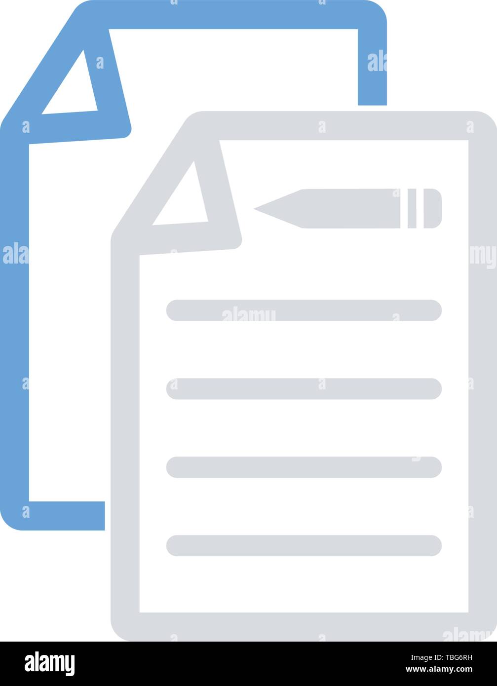 Write a Note Icon - Vector. Flat icon of notes Stock Vector
