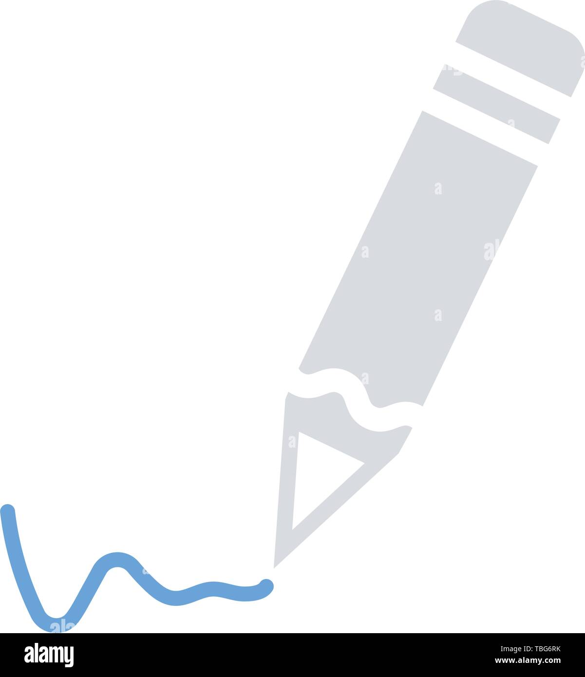 Write a Note Icon - Vector. Flat icon of notes Stock Vector