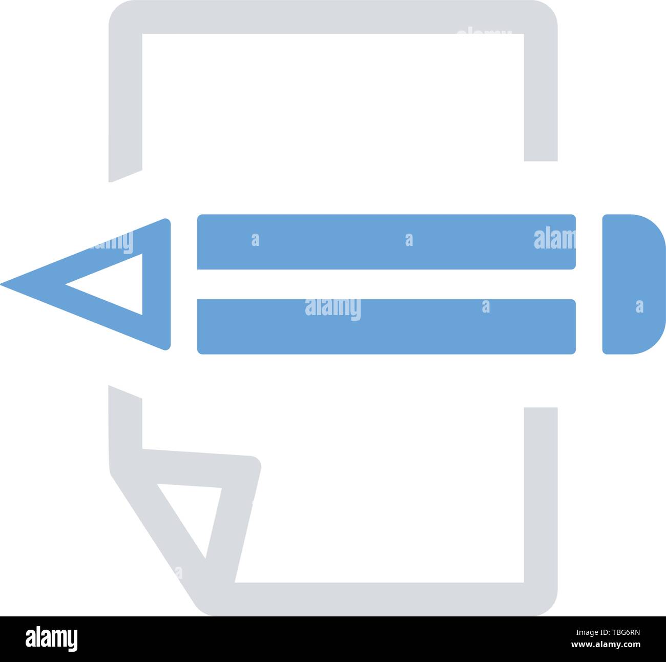 Write a Note Icon - Vector. Flat icon of notes Stock Vector