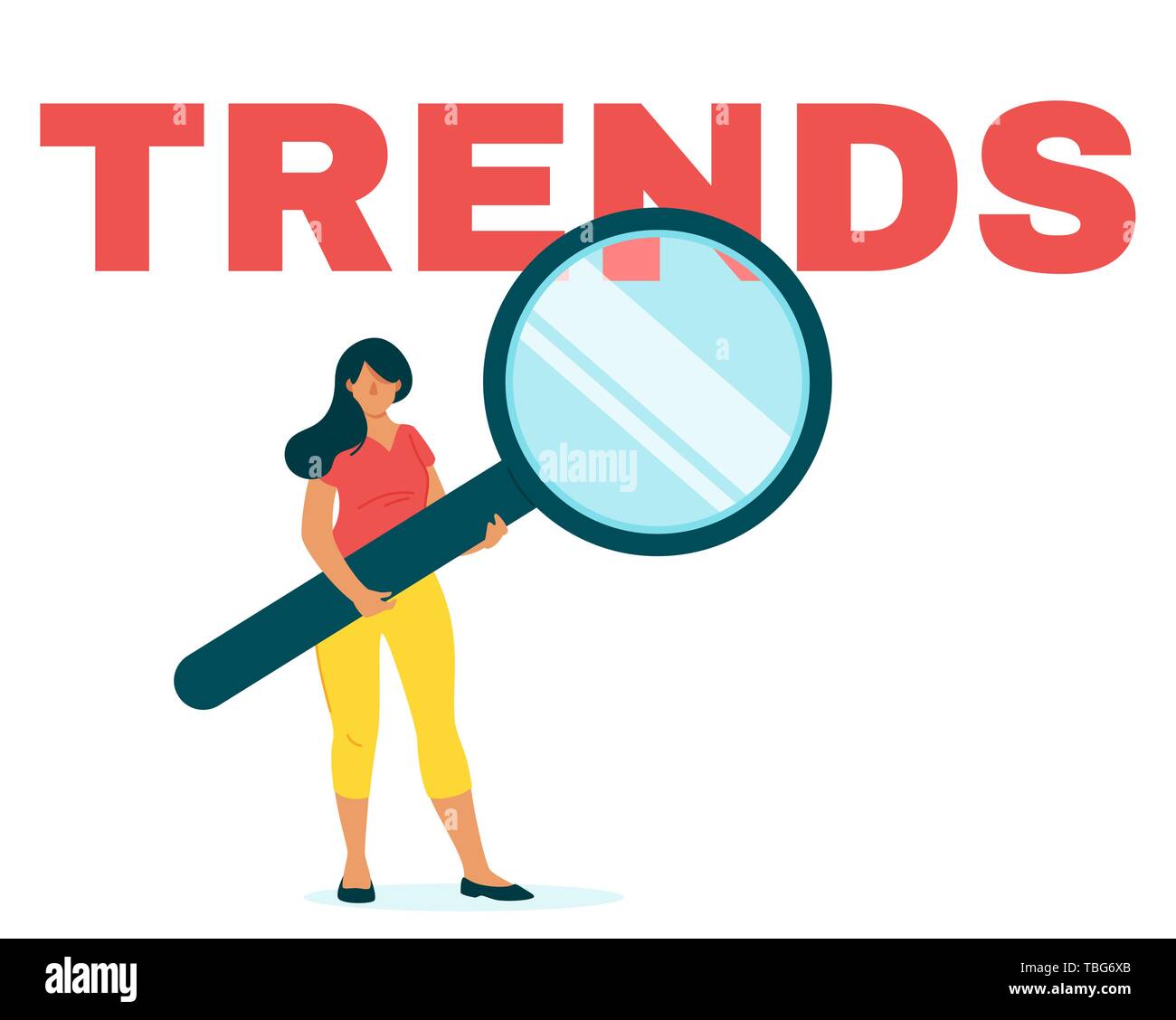 Marketer Analyzing Internet Trends Flat Web Banner Template Smm