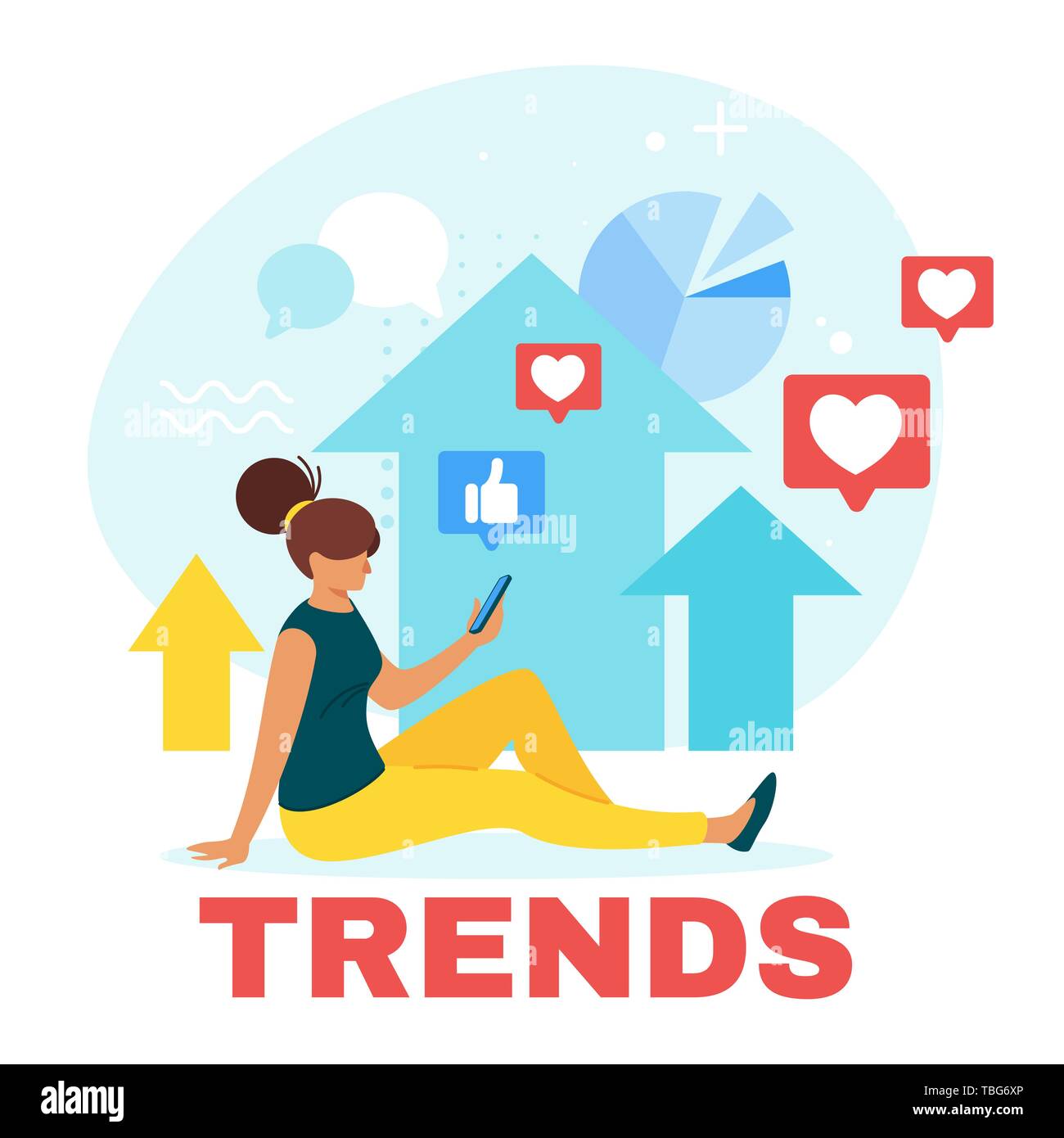 Blogger Searching Popular Content Vector Web Banner Template