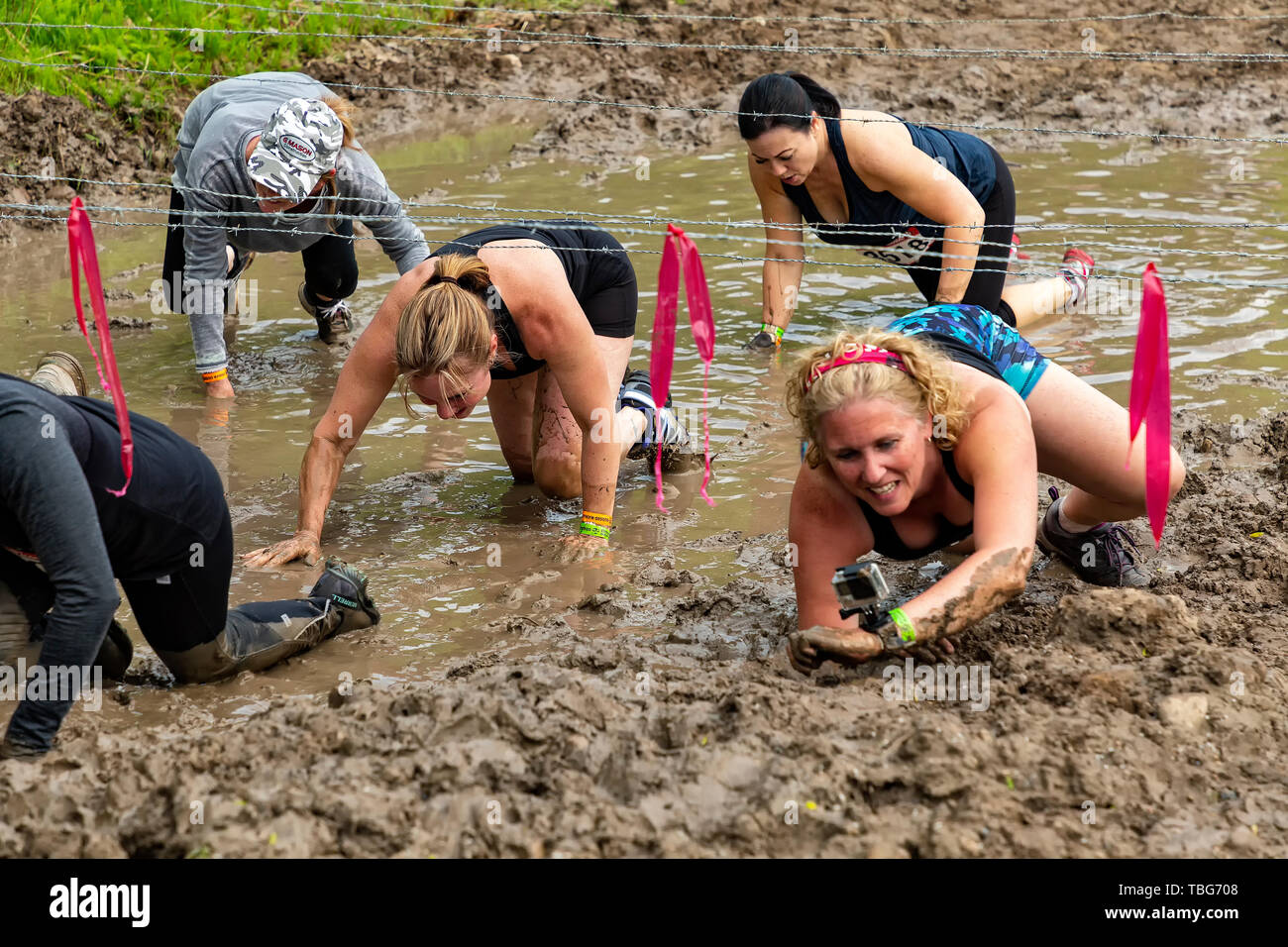 Rugged Maniac Obstacle Race Kitchener Ontario Canada June 01 2019 Stock Photo
