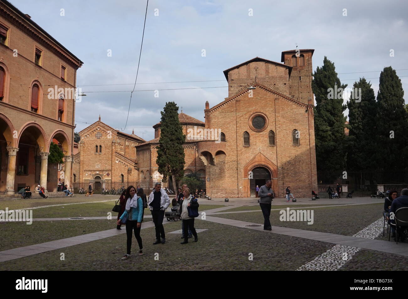 Piazza Santo Stefano, Bologna, Italy Stock Photo