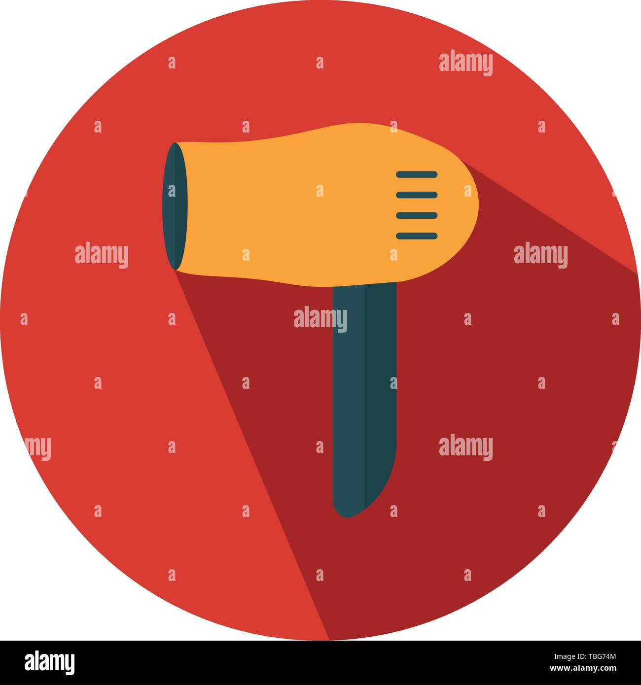 Hair dryer flat icon - vector illustration Stock Vector