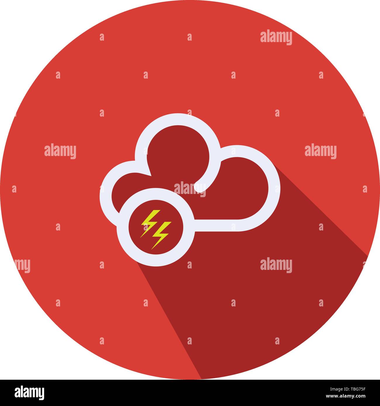 Cloud flat style icon - Three variation Stock Vector