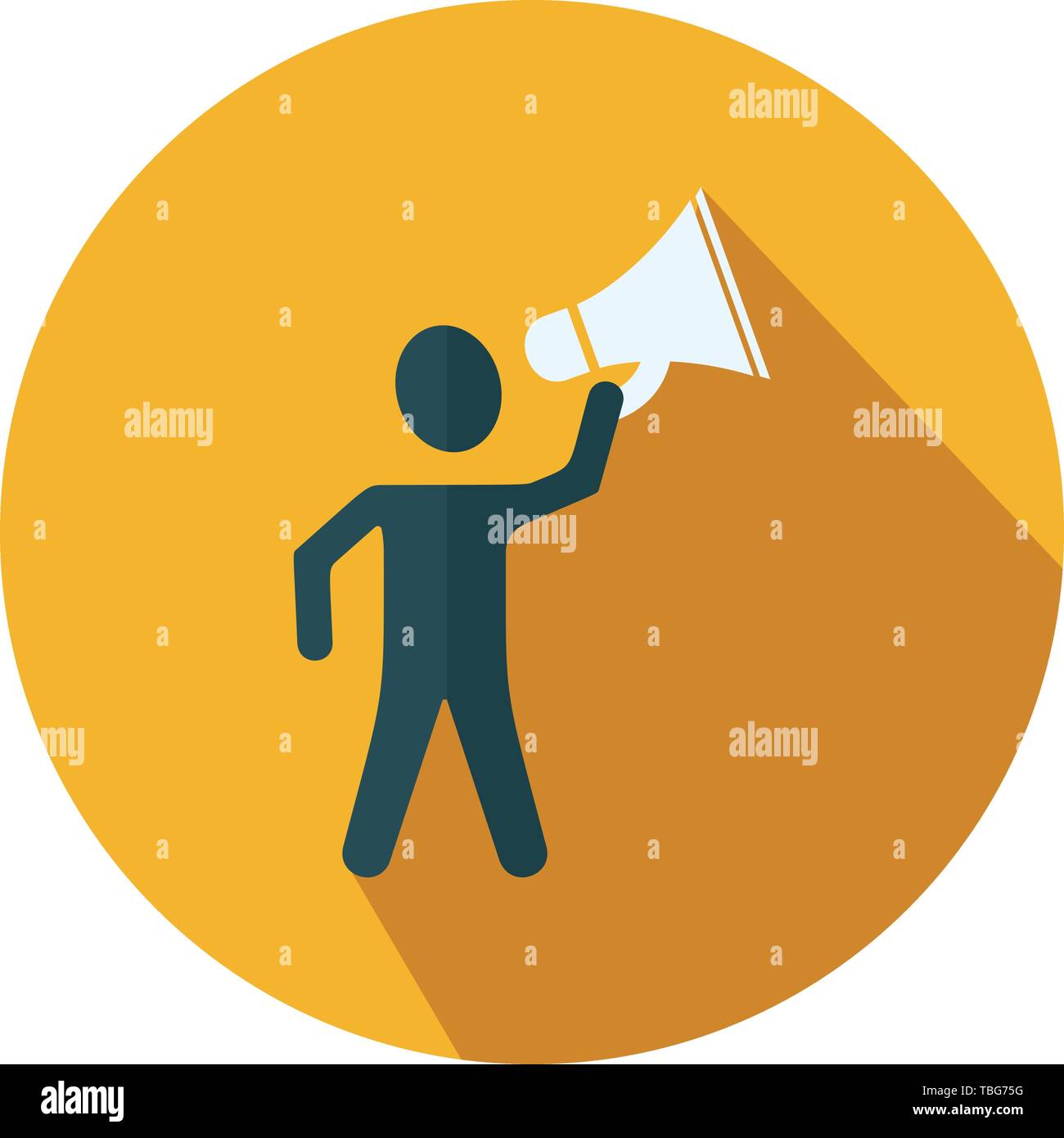Business marketing concept icon - Flat vector Stock Vector