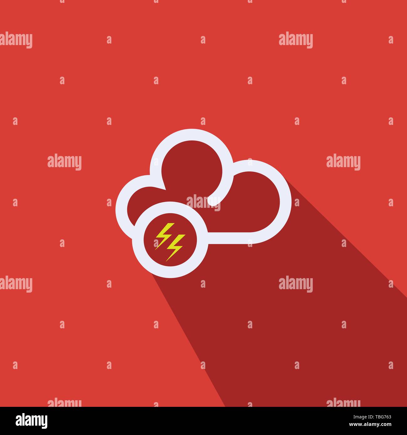 Cloud flat style icon - Three variation Stock Vector