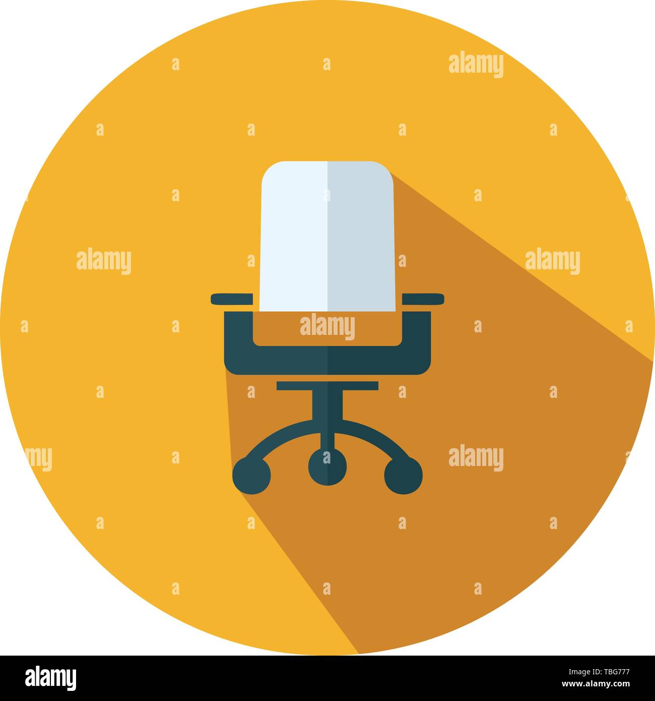Modern office chair icon vector - Flat illustration Stock Vector