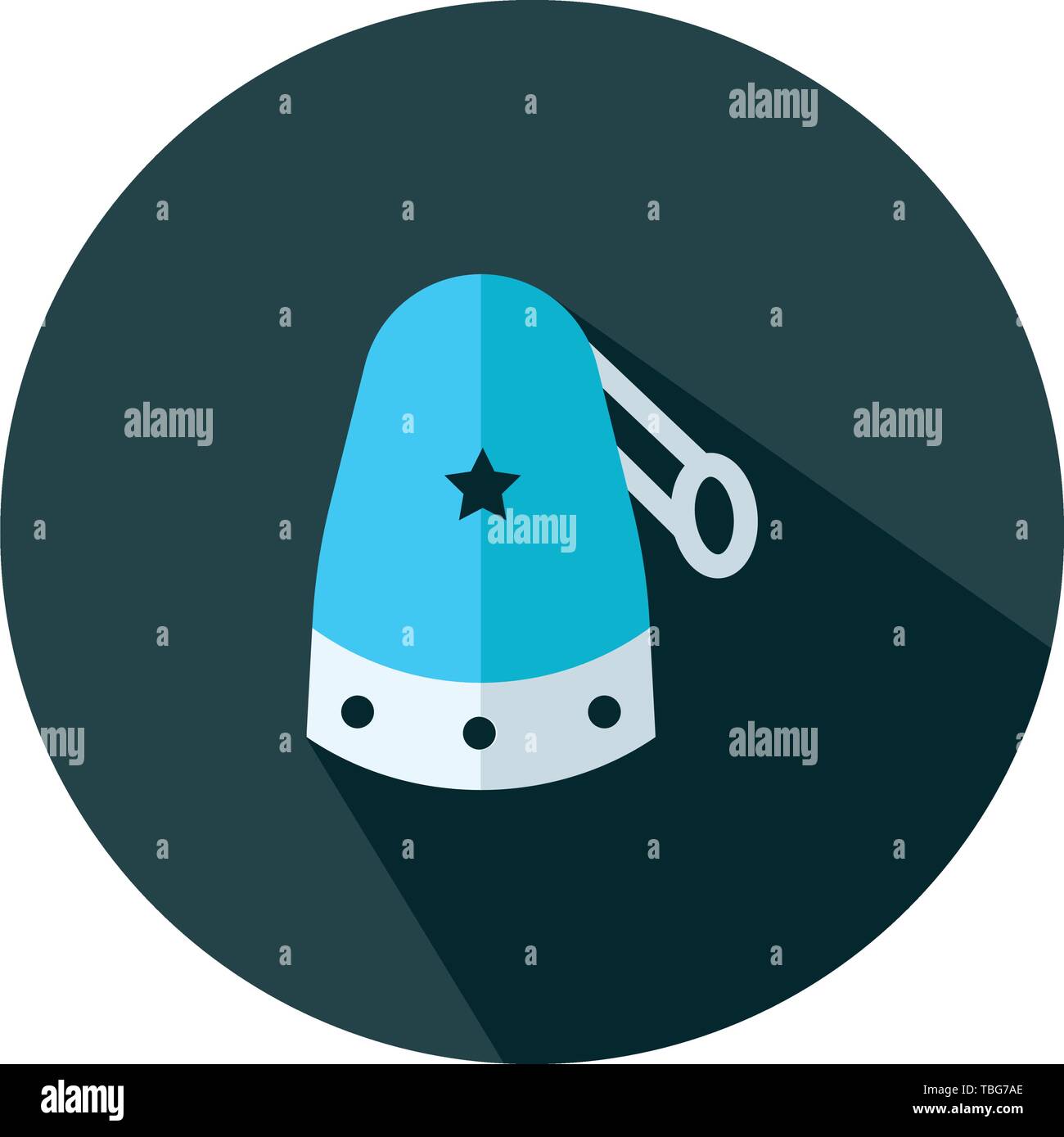Santa Claus hat icon - Christmas flat hat icon - vector Stock Vector