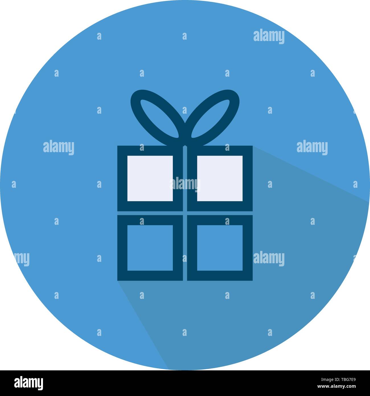 Delivery box - Gift box flat vector icon Stock Vector