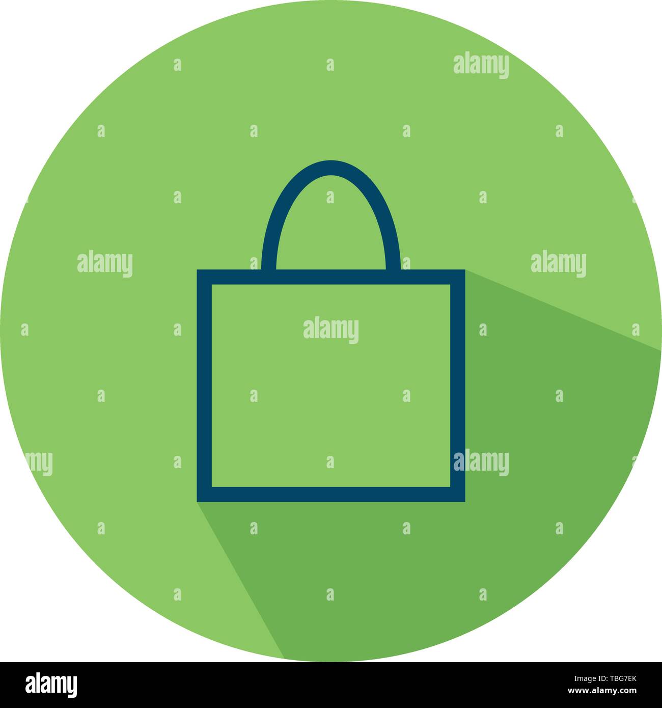 Shopping bag commercial flat icon - vector illustration Stock Vector ...