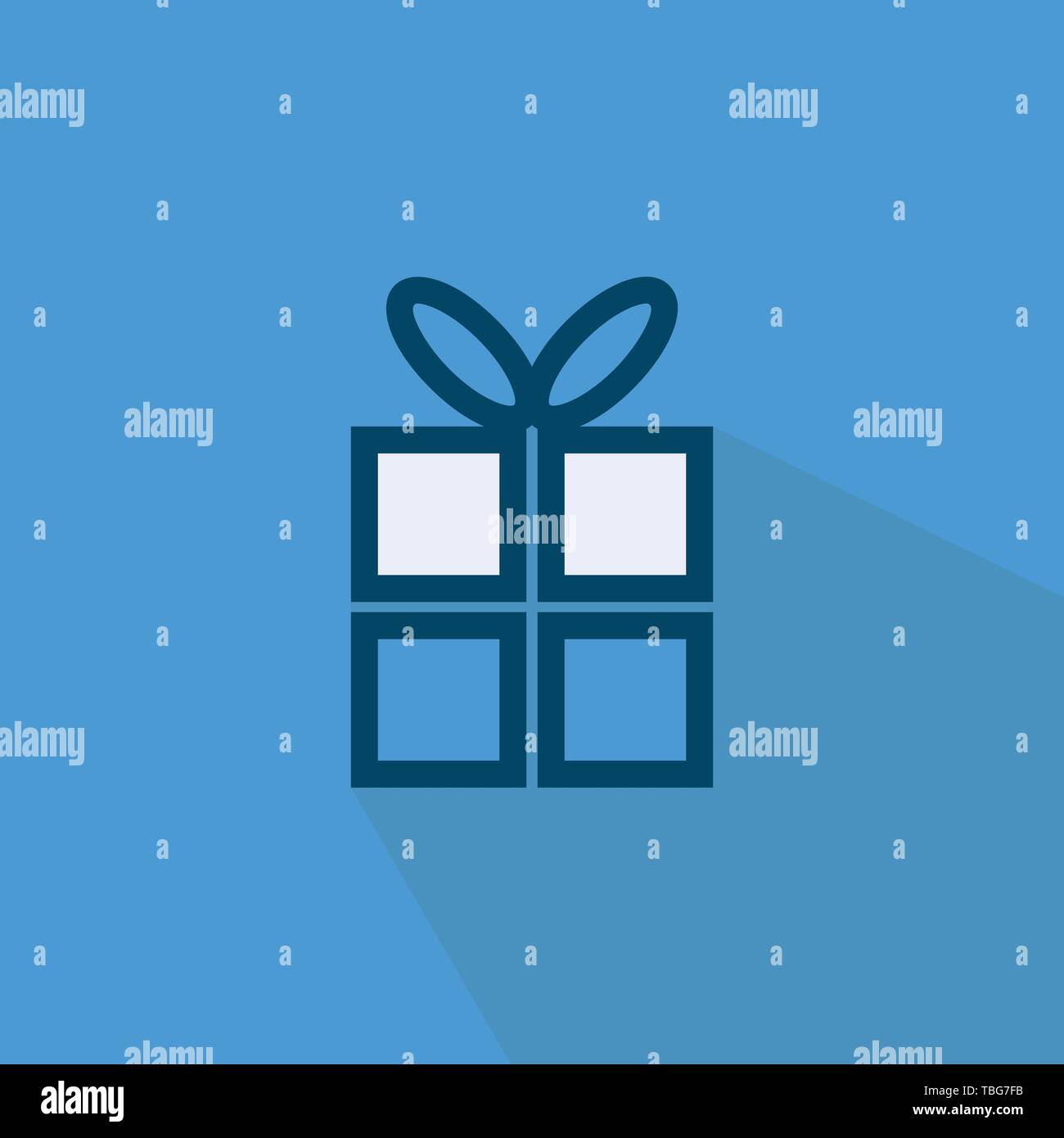 Delivery box - Gift box flat vector icon Stock Vector