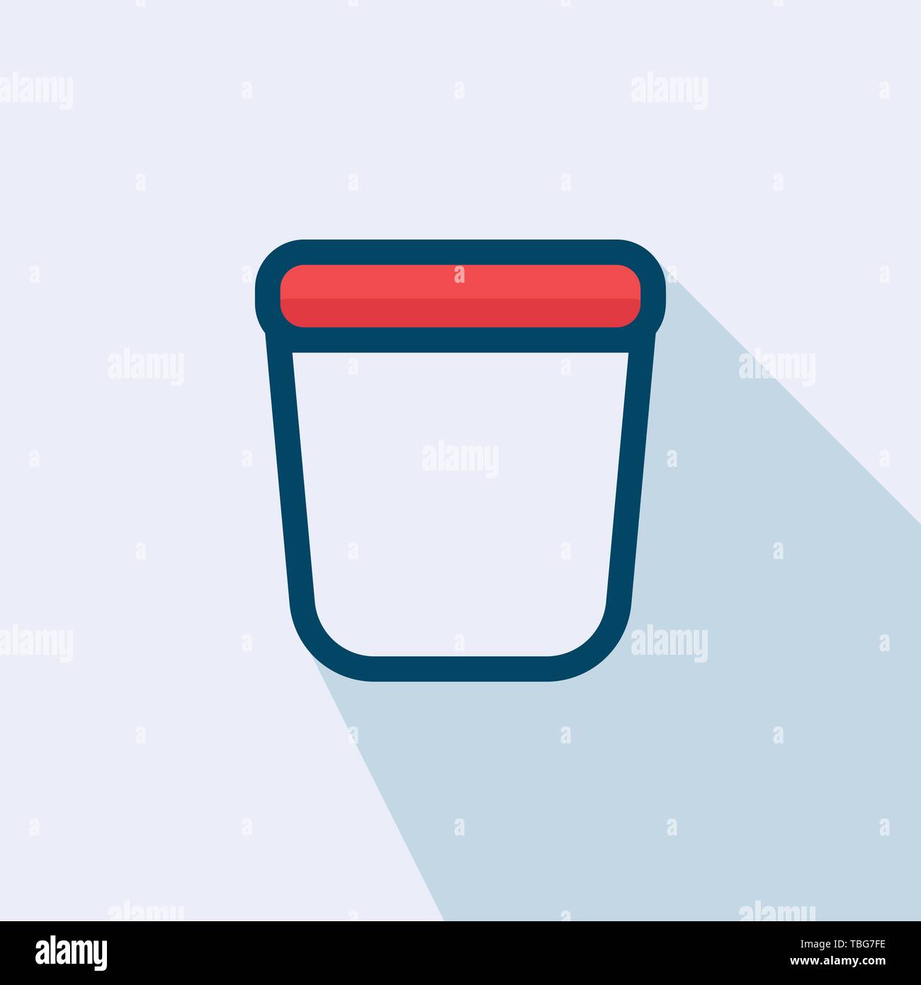 Shopping basket vector icon - Flat illustration Stock Vector Image ...