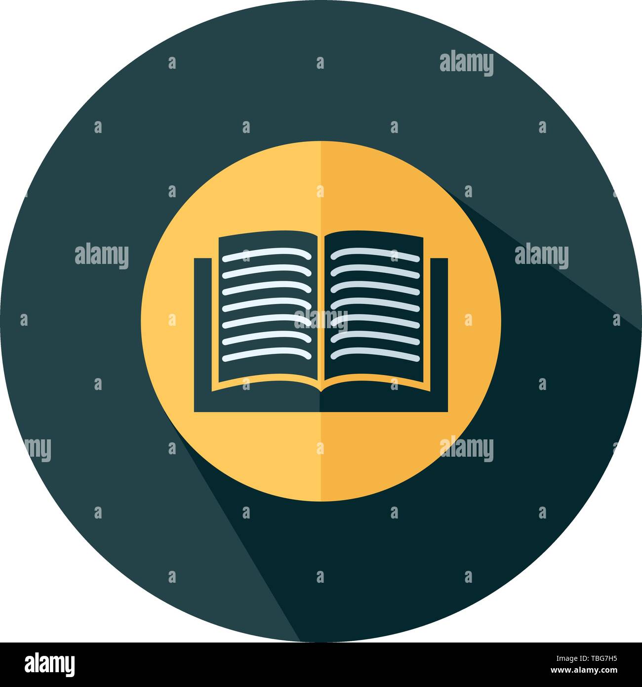 Book icon in trendy flat style - Flat design vector illustration Stock Vector