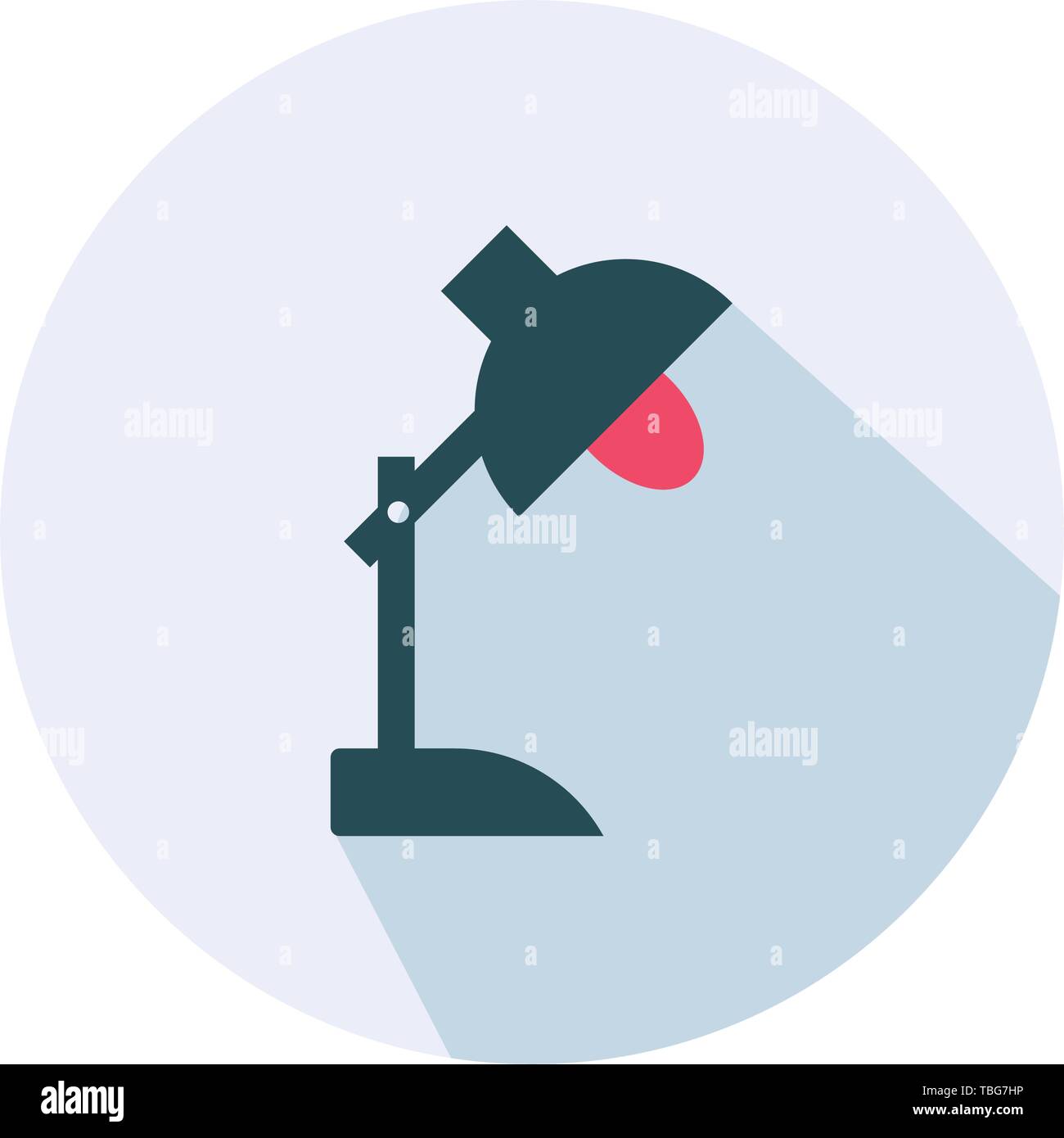 Table lamp vector flat sign icon - vector illustration Stock Vector