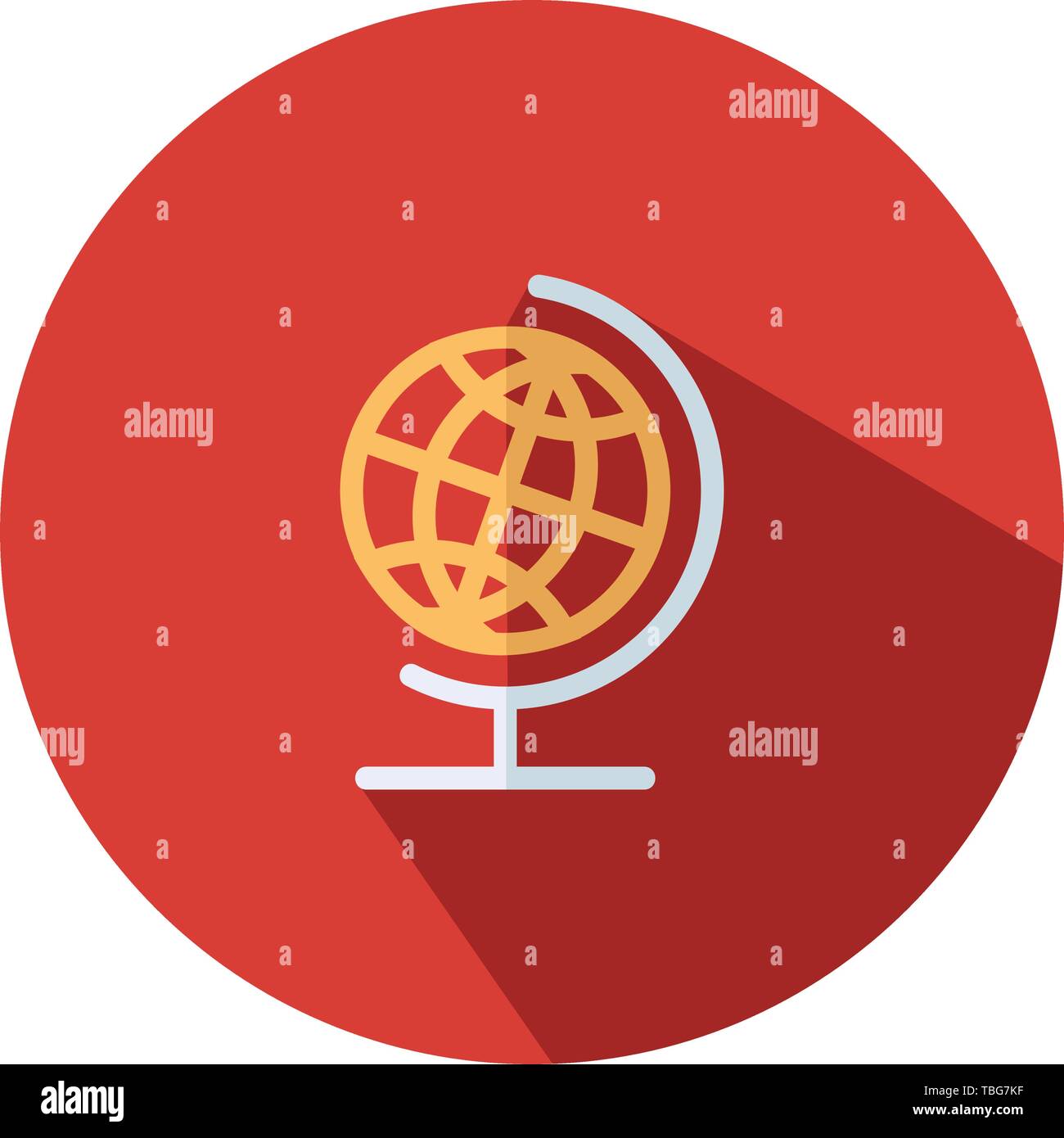 The globe icon - Globe symbol - Flat style vector Stock Vector