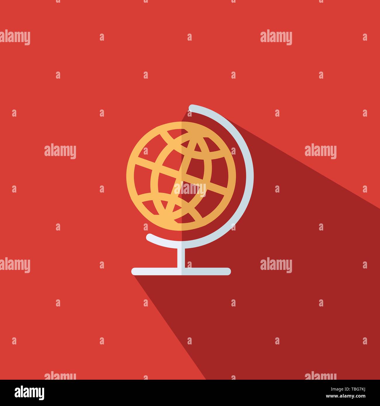 The globe icon - Globe symbol - Flat style vector Stock Vector