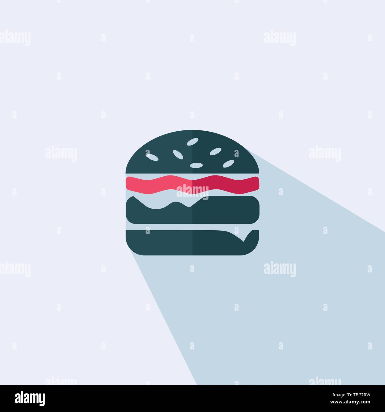 Burger sign icon - Flat vector Stock Vector Image & Art - Alamy