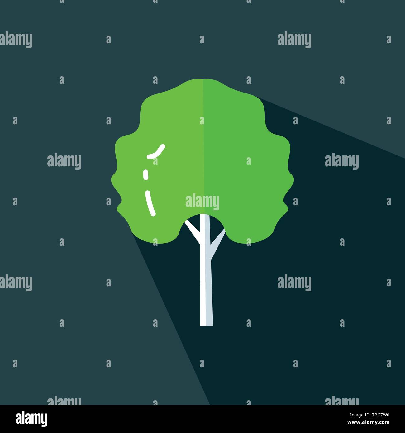 Flat tree sign icon vector Stock Vector Image & Art - Alamy
