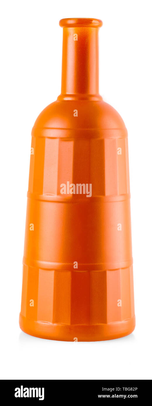 ceramic bottle over white background Stock Photo
