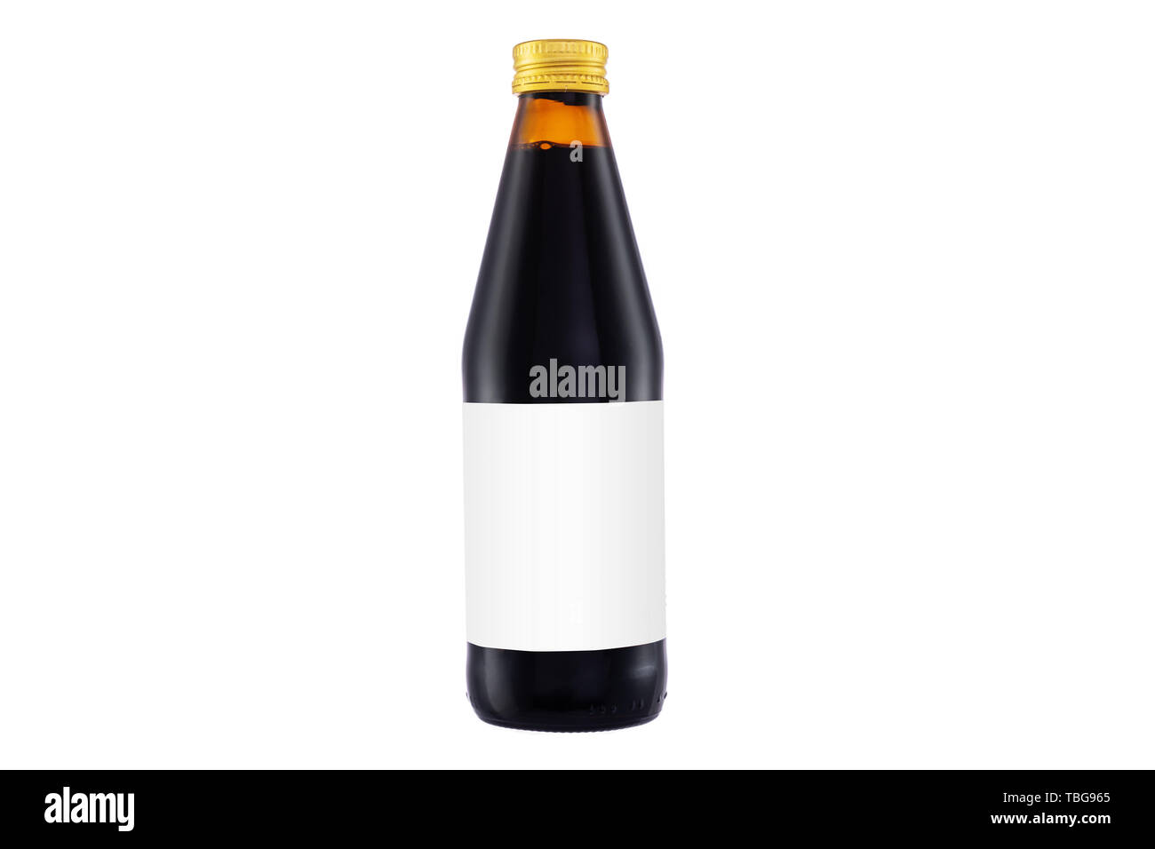 Juice organic smoothie in a bottle isolated with clipping path on white