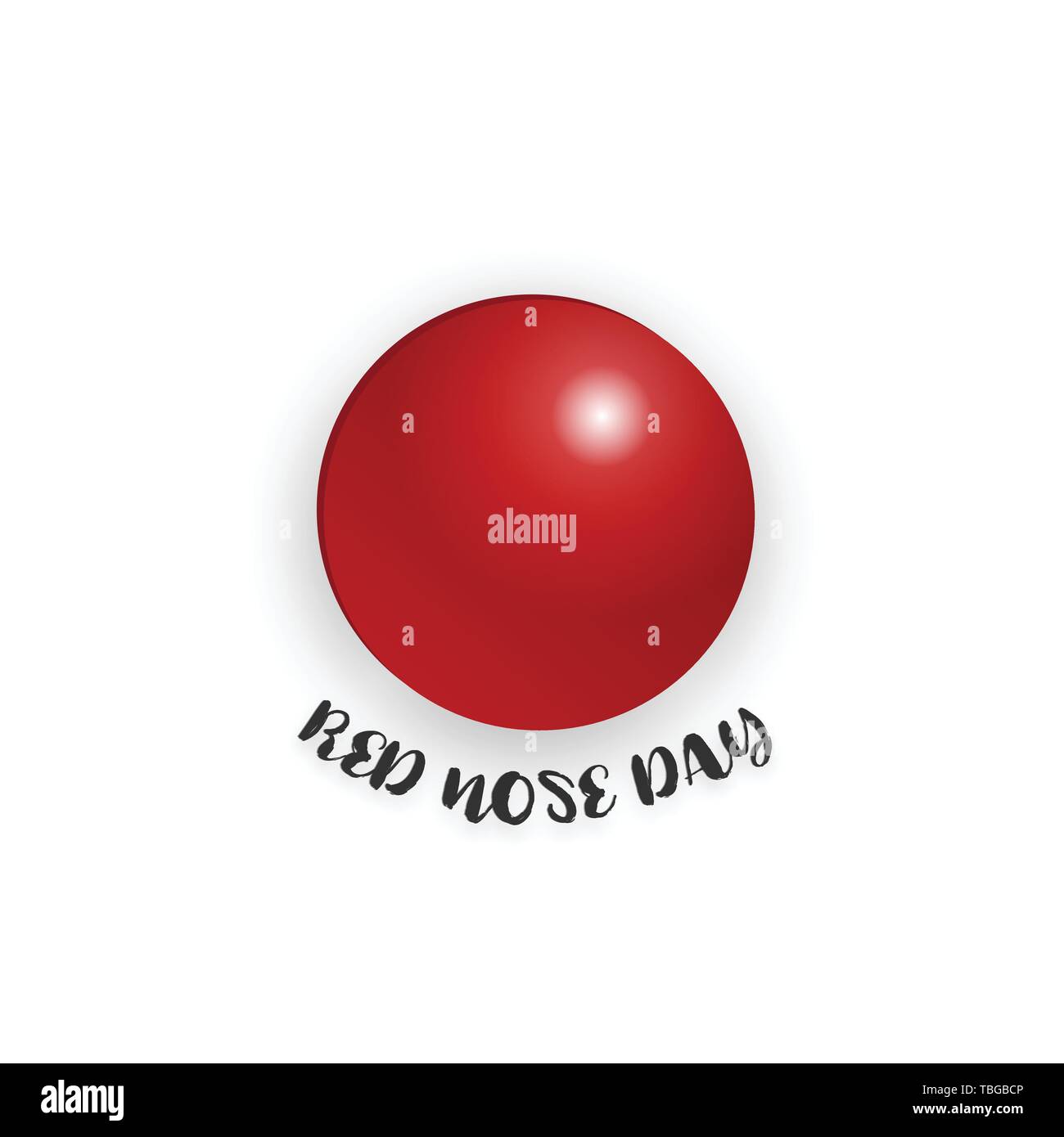 Red nose day on isolated white background. Holiday and Wallpaper Red nose day on isolated white background. Holiday and Wallpaper