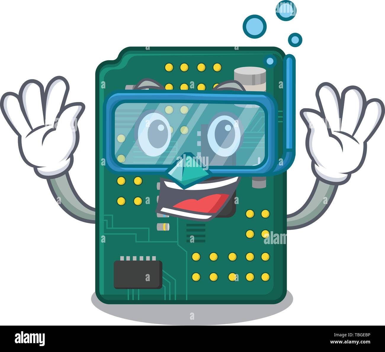 Diving circuit board pcb in cartoon shape Stock Vector Image & Art Alamy