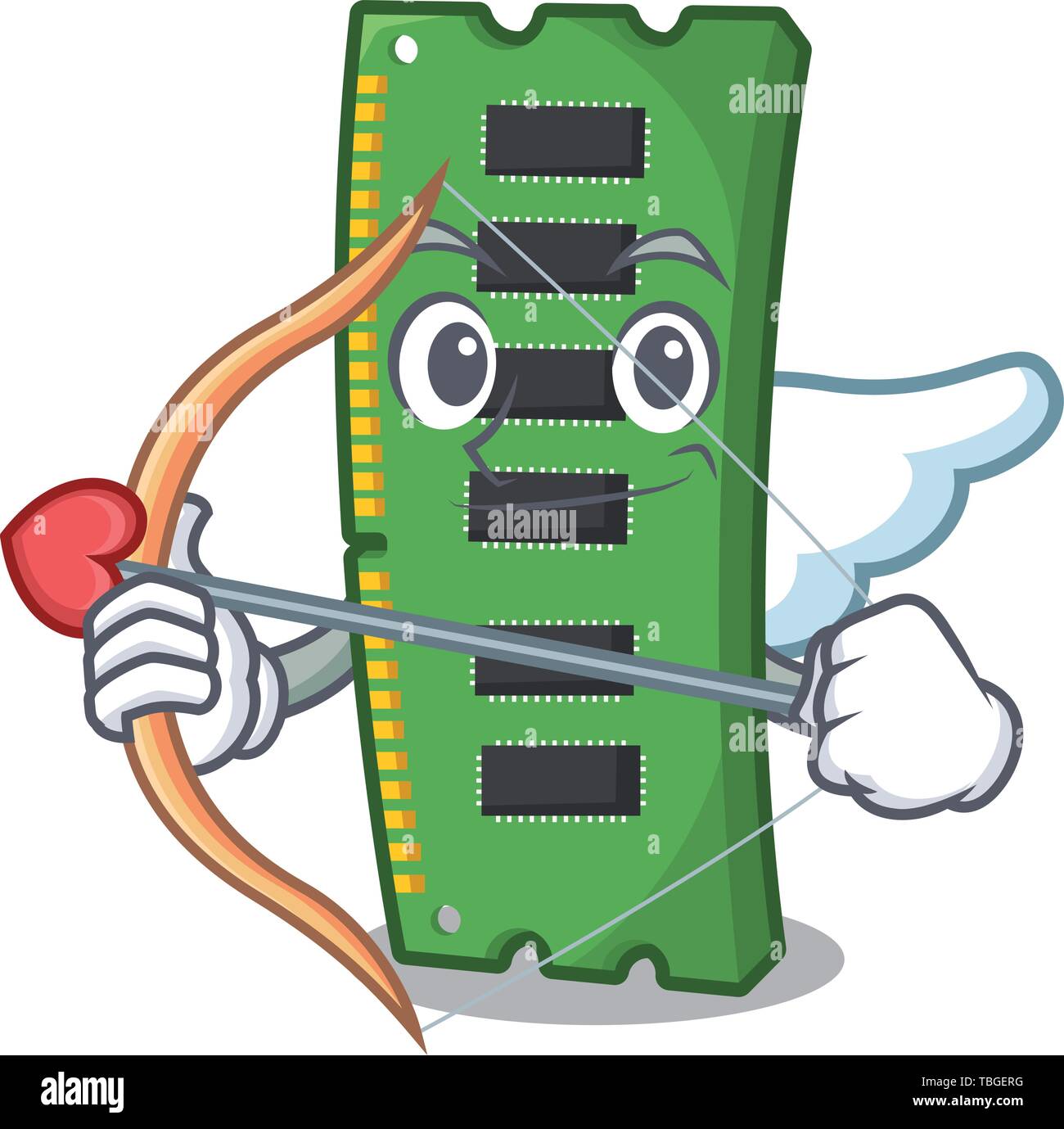 Cupid RAM memory card isolated in cartoon Stock Vector Image & Art - Alamy