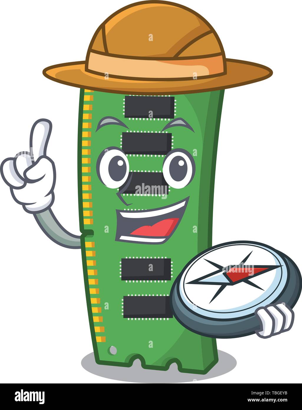 Explorer RAM memory card in PC character Stock Vector Image & Art Alamy