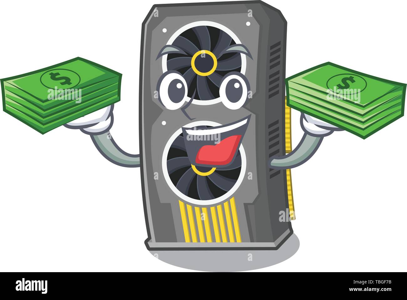 With money bag video graphics card in PC character Stock Vector Image & Art - Alamy With money bag video graphics card in PC character Stock Vector Image & Art - Alamy