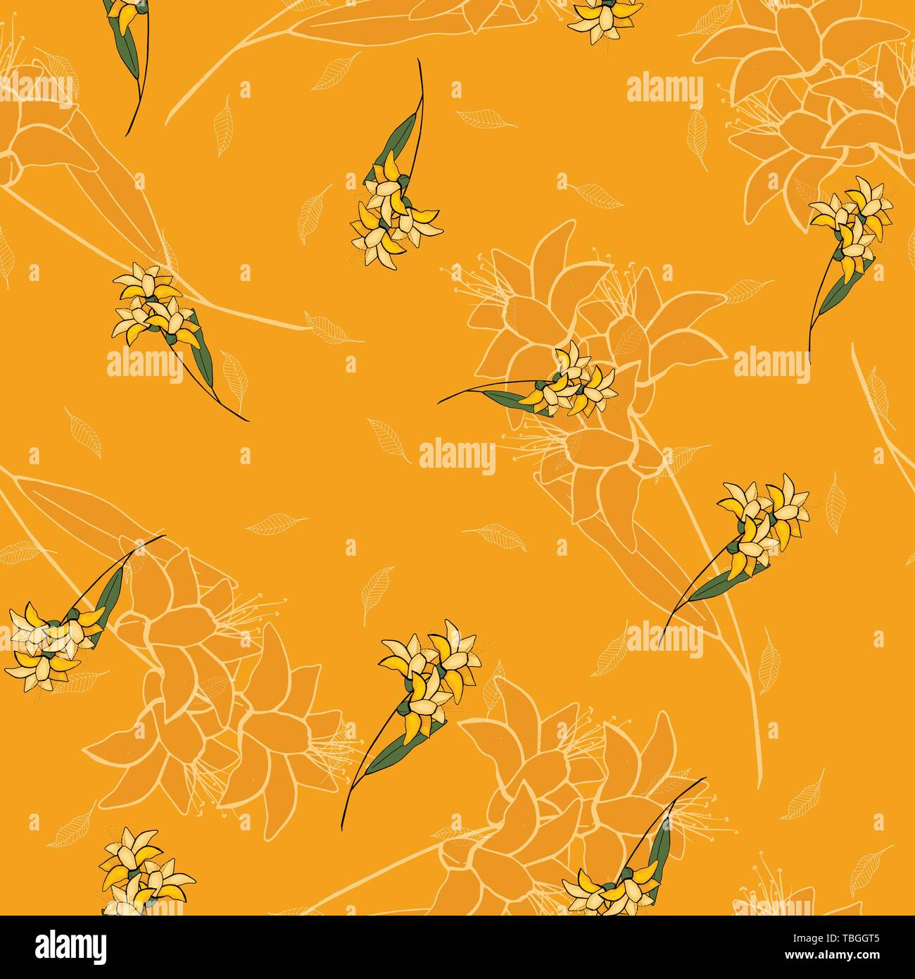 Beautiful seamless template on hydrangea flower skin style background. Seamless vintage texture. Botanical illustration. Vector art illustration. Stock Vector