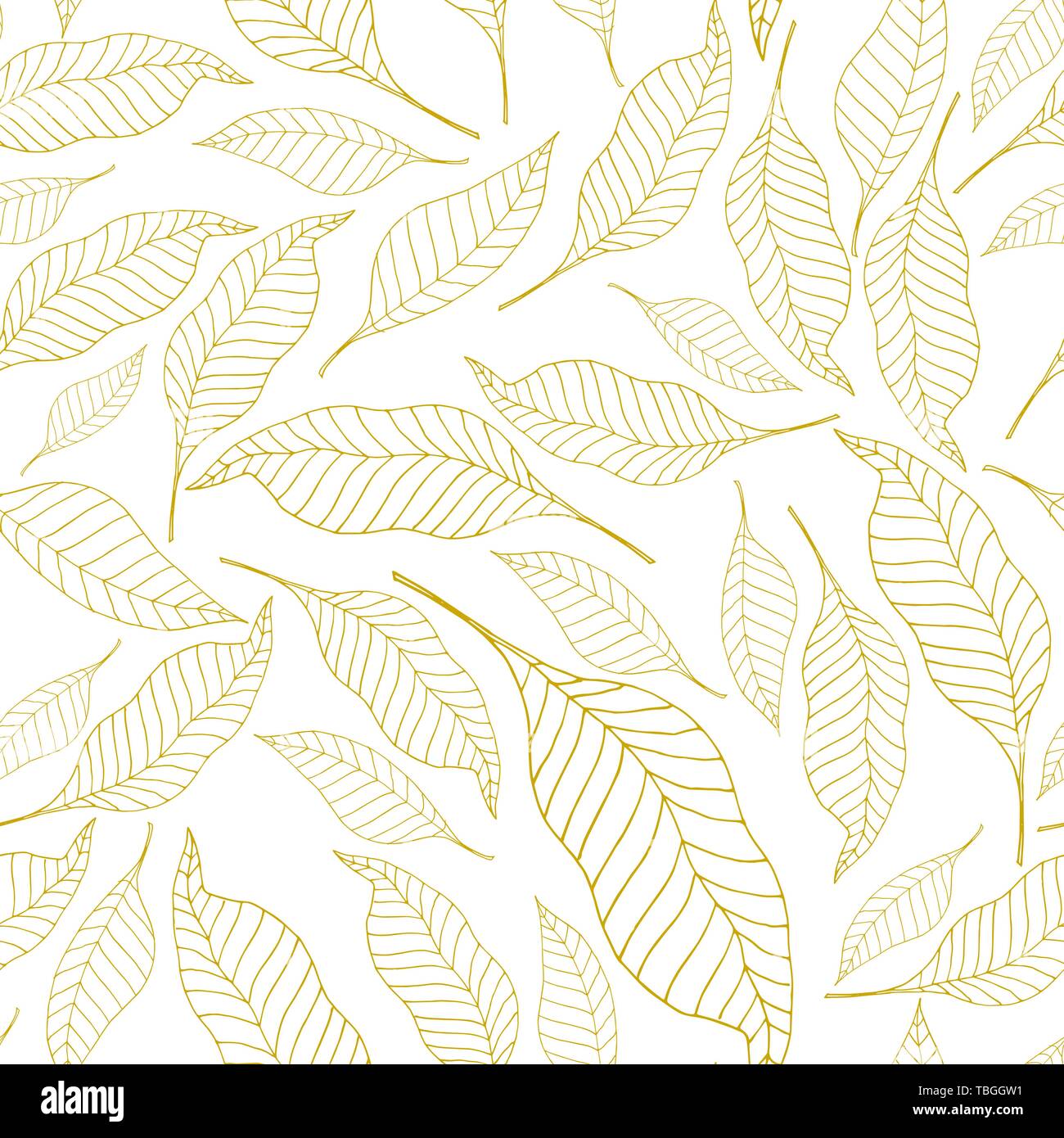 Vector tropical leave wallpaper. Modern abstract floral illustration on ...