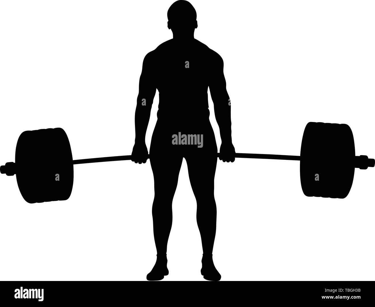 powerlifting successful attempt deadlift athlete powerlifter vector